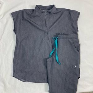 Figs Grey Scrubs Set Size XXS/XXS P